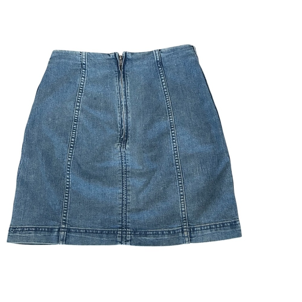 Free People Modern Femme Denim Mini Skirt Size 4 - Picture 4 of 10